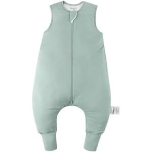 BubblePanda Rayon Made from Bamboo Toddler Sleep Sack with Feet 6-12 Months 1.0 Tog Ultra Soft Toddler Sleeping Sack Baby Sleep Bag Walker Quilted Wearable Blanket with Legs 2-Way Zipper Lightweight, S