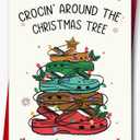 6 x Funny Christmas Card Women Men, Cheeky Xmas Card for Husband Wife Boyfriend Girlfriend Mom Dad, Christmas Decorations (M3-CROCIN)