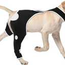 Recovery Suit for Dogs After Surgery, Abrasion Resistant 4 mm Thick and Waterproof Rear Right Leg Sleeve, Reflective Material Breathable Pets Sleeve Anti Licking Wounds M