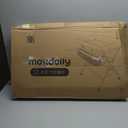 Baby Changing Table with Wheels, Maydolly Portable Adjustable Height Folding Diaper Station with Nursery Organizer & Storage Rack for Newborn Baby and Infant (Light Grey)