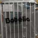 Babelio Baby Gate for Stairs, Kitchen & Doorways, 26-43" W 28" H No Bottom Bar| Easy Installation| One-Handed Operation| Auto-Close| Hardware Mount (Drill Needed) Safety Dog/Pet Gate Indoor (White)