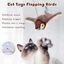 Cat Toys, Flapping Wings Sparrow, No Flying, Chirping Bird Interactive Catnip Toy for Kitten or Small Dogs, Touch Activated, Rechargeable