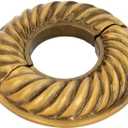 Renovators Supply Manufacturing Aluminum Escutcheon Plate 3.13" OD Escutcheon 1" IPS Antique Gold Finish Radiator Flange (Gold Le Cruller)
