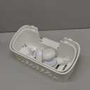 LEVERLOC Shower Caddy Suction Cup, Shower Organizer Removable Bathroom Shelf, Storage Suction Powerful Max Hold 22lbs Bathroom Caddy Waterproof Holder, Blue (1 x (Medium+Large), white)