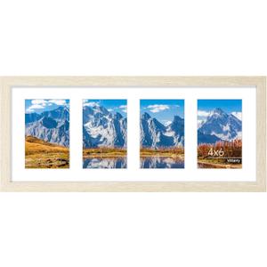 8x20 Collage Picture Frame for Wall Mounting, Cornsilk