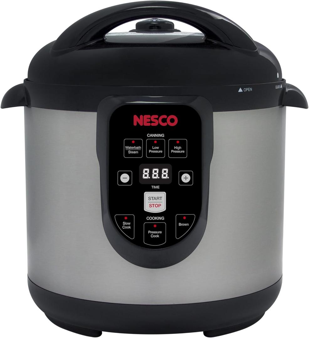 Nesco NPC-9 Smart Electric Pressure Cooker and Canner, Stainless Steel, 9.5 Qt