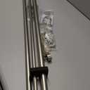 Brushed Nickel Double Curtain Rods 72 to 144 Inches (6-12 Feet),1-Inches Front and 5/8 Inches Back Adjustable End Cap Double Window Drapery Rod for Drapes and Curtains