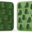 Siliconezone Panda Mold for Chocolate, Butter, Sugar Green, 6.9in