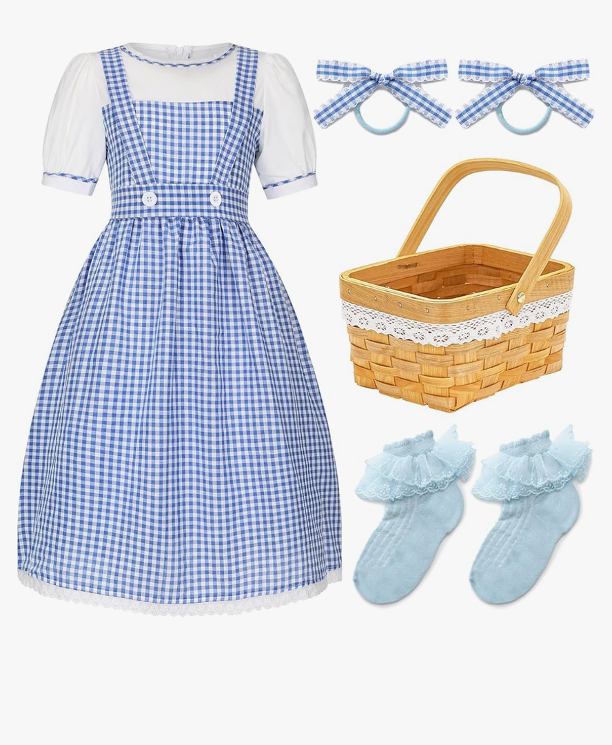 Girls Book Storybook Character Costume, Halloween Costumes Dress Up for Kids, 8-10 y