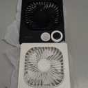 TOPK 2 Pack 5000mAh Portable Desk Fan, Ultra-Thin Rechargeable Battery Operated Fan with Digital Display, Quiet 4-Speed Small Personal Travel Fans for Office, Bedroom, Cruise, Outdoor (Black & White)