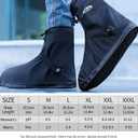 Waterproof Shoe Covers Waterproof Overshoe Reusable Foldable Rain Boot Shoe Protectors Non-Slip Rain Snow Shoe Covers Water Resistant Unisex Rain Gear, Medium