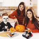 Peryiter 6 Pcs Halloween Kitchen Hand Towel Boo Black Cat Ghost Bath Towels 14 x 21 Inch Spooky Pumpkin Bat Decoration Dish Towels for Halloween Bathroom Holiday Kitchen Decor