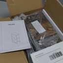 IBUYKE 5 Tier Tree Bookshelf, Small Desktop Bookshelf with Storage Organizer, for Books/CDs/Movies, Desk Display Bookcase for Bedroom Living Room, Rustic Brown, TBC003H