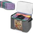 Rexmica Board Game Storage Bag with 6pcs Zipper Bags, Board Game Organizer and Storage with Cover for Office Supplies, Puzzles, Toys, Building Blocks, Craft Product, Educational Math Game Bag