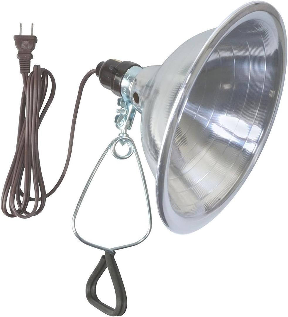 Woods Clamp Lamp Light with Aluminum Reflector; 150W; UL Listed; 6- Foot Cord (8.5 Inch)