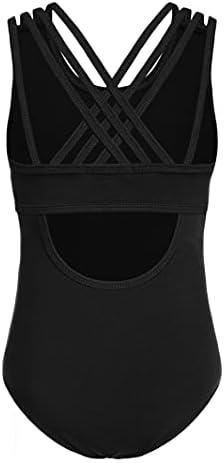 Arshiner Girls Ballet Leotards Dance Gymnastic Outfits Crisscross Straps Sleeveless Tank Dancewear, L