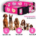 Native Pup Valentines Dog Collar- Valentines Day Pet Collars- Valentine Girly Hearts- Pink Red Heart- Cute Boy Girl Puppy Gift- Adjustable for Small, Medium, Large Breeds (Candy Hearts, Large)