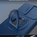 for Samsung Galaxy A35 Case with 2 Screen Protectors,Built-in Slide Camera Cover,with 360Kickstand Ring for A35 Case Shockproof Anti-Scratch Military-Grade Drop Heavy Duty Protection Blue