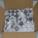 Coloch 90 Pack 5ml Empty Glass Jars with Black Lid, Clear Airtight Cosmetics Container Bulk Refillable Tiny Sample Jar for Cosmetics, Lotion, Cream, Samples, Wax, Skincare, Travelling, Retail Store