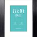 LaVie Home 8x10 Picture Frame, 8 x 10 Frame Display Pictures 5x7 with Mat or 8x10 Without Mat, Stable and Sturdy Black Frame and Polished Plexiglass, Horizontal and Vertical Format of The Walls, 1 Pc