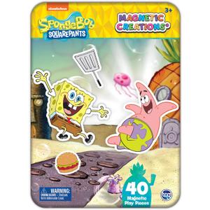 Spongebob Squarepants - Magnetic Creations Tin - Dress Up Play Set - Includes 2 Sheets of Mix & Match Dress Up Magnets with Storage Tin. Great Travel Activity for Kids and Toddlers!