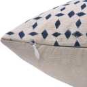 Pillow Covers Handmade Block Floral Print Duck Canvas 14x14 Inch Throw Pillowcase Cushion Cover Farmhouse, Living Room, Fall Decoration for Sofa, Couch and Bed (Diamond-Gray)