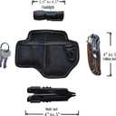 2 x Multitool Sheath with Flashlight Holder,Keychain Clip,EDC Belt Organizer for 4-5 Leatherman Multi-Tools, Nylon Knife Pouch for Men