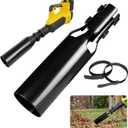 Leaf Blower Air Booster, Air Flow Booster for Blower, Turbo Nozzle Extension Boosts Universal Cordless High-Flow Airs Boost Attachment, Speed & Power for Yard, Lawn, and Driveway Cleanup (Black)