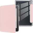 Case for 6" Kobo Clara Colour 2024 Released, Ultra Clear Soft Flexible Transparent TPU Back Cover with Auto Sleep/Wake for Kobo Clara Colour, Pink