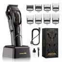 Professional Hair Clippers for Men- High Torque Brushless Motor with Diamond-Like Carbon Coating Ceramic Blade, Mens Cordless Hair Clippers Set for Barbers with Charging Base