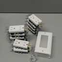 BESTTEN 50 Pack 15 Amp Decorator Receptacle Outlet, Tamper Resistant Receptacle, Residential and Commercial Use, Wallplate Included, 15A/125V/1875W, White