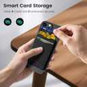 MEKO for MagSafe Wallet with Stand, RFID Blocking MagSafe Wallet for iPhoneLightweight Magnetic Phone Credit Card HolderHold 4 CardsCompatible iPhone 17/16/15/14/13/12 Series