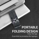 2 x Laptop Stand, Computer Tablet Stand Laptop Holder Riser Ergonomic Aluminum Adjustable 6 Angle Foldable Portable Desktop Holder Compatible with MacBook,iPad, HP, Dell, Lenovo 10-15.6-Gray