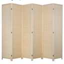 FDW 6-Panel Folding Room Divider | 6ft, Natural | Light & Portable
Bamboo Divider with Woven Mesh | Easy to Move Privacy Screen | For Space Separation, Living Room, Bedroom, Office