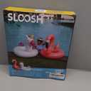SLOOSH 2-Pack Unicorn Flamingo Pool Floats - Inflatable Pool Floaties Swimming Party Decorations, Fun Float Swim Rings Floating Tubes Beach Lake Summer Vacation Floaty with Headrest for Adults Kids