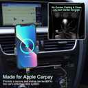 Coiled iPhone Lightning Cable for Apple CarPlay, Coiled USB to Lightning Cable with MFi, Coiled Lightning Cable with Data Transmission & Yellow LED, Retractable iPhone Charger Cord for iPhone/Pad/Pod