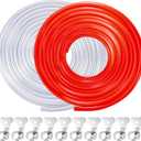 Weysat 2 Pcs 20FT Kegerator Beer Co2 Gas Dual Lines Kit, ID 3/16 Keg Beer Lines Tubing & ID 5/16'' Co2 Gas Hose Food-grade PVC Tubing Keg Faucet Tube with 10 Pcs Hose Clamps for Homebrew