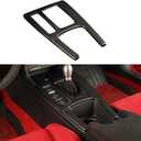 JSWAN Real Carbon Fiber Center Console Gear Shift Panel Cover for 11th Gen Civic Type R FL5 Typer Central Control Panel Frame Overlay Gear Shifter knob Frame Cover(Matte Black)