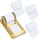 Bamboo Wooden Paper Roll Dispenser with 36ft Note Paper, Desktop Grocery List Sticky Notes Holder for Desk Artwork to-Do Lists