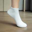 Women's Cotton Ankle Socks, Breathable Moisture-Wicking Sports Running Casual No Show Socks 5/10 Pairs (US, Numeric, 5, 9, Regular, Regular, 5, light green, pink, light blue, black, white)