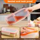 Stainless Steel Snack Containers with Lids, Reusable Condiment Box, Double Compartment Sauce Cups for Home, Travel
