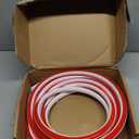 3/4 Inch Flexible Quarter Round Molding, Peel and Stick Rubber Floor Trim, Quarter Round Trim with 3m Tape, Self-Adhesive Bathtub Trim Molding (White)