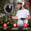 NoCry Gardening Gloves for Men with Strong Grip and Touchscreen Tips  Breathable Rubber Coated Garden Gloves with Superior Dexterity  Snug-Fitting Yard Gloves for Men or Lawn Gloves Men (Large, Black & Grey)