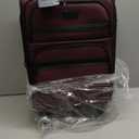 KROSER Softside Expandable Carry On Luggage with Front Business Pockets20 Inch Suitcases with Spinner Wheels & Built-in TSA Lock, Durable Suitcase Rolling Luggage with USB Port, Burgundy