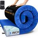 Kingfun 3 Inch CertiPUR-US Memory Foam Camping Mattress Pad, Waterproof Roll-up Sleeping Pad, Thick Floor Sleeping Mats for Tent with Removable Travel Bag, Twin 75" x 36" x 3 inch