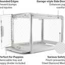 DIGGS Revol Collapsible Dog Crate with Wheels - Premium Portable Dog Crate - Safe, Stylish, and Convenient Indoor Kennel (Smoke, Medium)