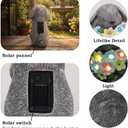 PETAFLOP Solar Garden Statues Outdoor Decor, Rabbit Figurines with Flowers for Patio Balcony Lawn Yard Decorations, Birthday Housewarming Gifts for Women Mom Grandma