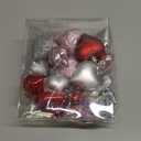 48PCS Heart Ornaments for Valentines Day Decorations, 2 Sizes Heart Shaped Ornaments for Christmas Valentine Tree, Red Pink Silver Glitter Hearts Hanging Decorations for Valentines Day Decor