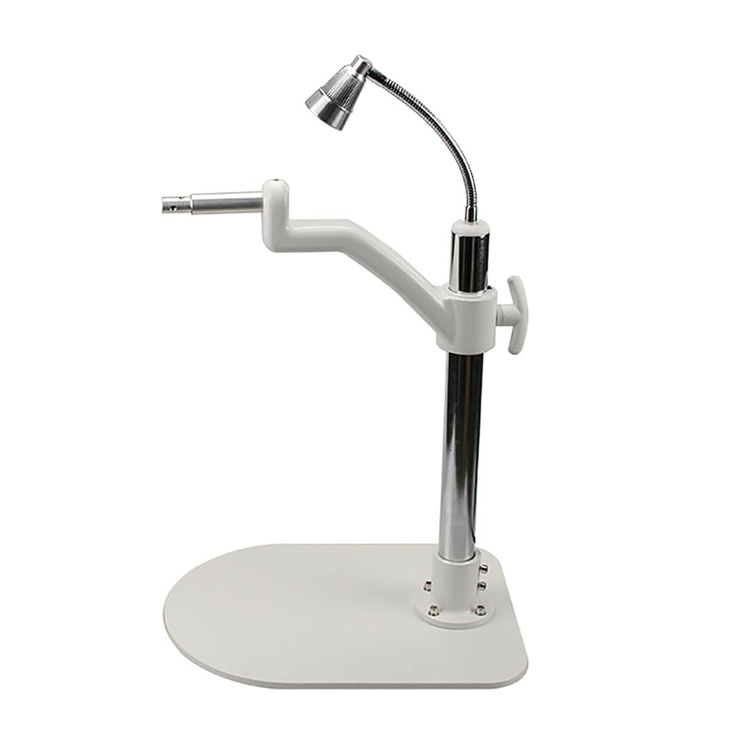 Simple Ophthalmic Phoropter Arm Bracket Table Stand with Top Lamp Vision Tester Support Desktop Use with Light (WZ-ZZ,White)