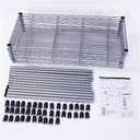 Home XM-304B Rectangle Carbon Steel Metal Assembly 5-Shelf Storage Rack Silver Gray 3-7 Days Delivery